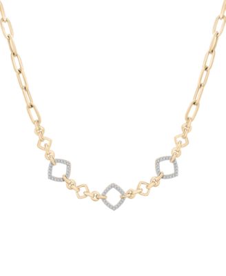 Wrapped in Love - Diamond Rhombus Link Necklace (1/4 ct. t.w) in 14k Yellow Gold