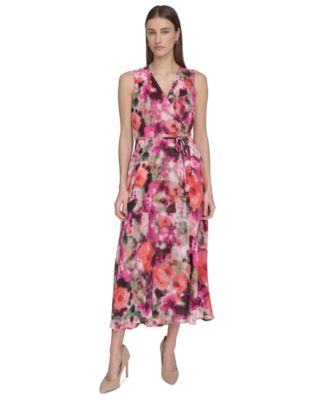 Calvin Klein - Petite Floral-Print Maxi Dress