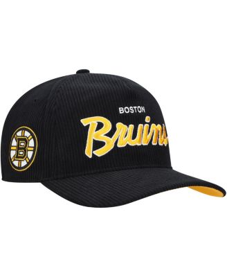 '47 Brand - Men's Black Boston Bruins Crosstown Corduroy Hitch Adjustable Hat