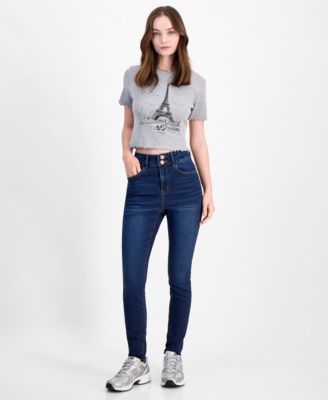 Dollhouse - High Rise Double Button Skinny Jeans