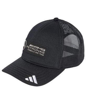 adidas - Men's Black Mercedes-AMG Petronas F1 Team Team Wear Trucker Adjustable Hat