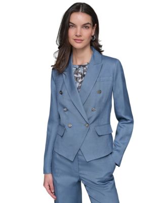 KARL LAGERFELD PARIS - Women's Double-Breasted Peak-Lapel Jacket