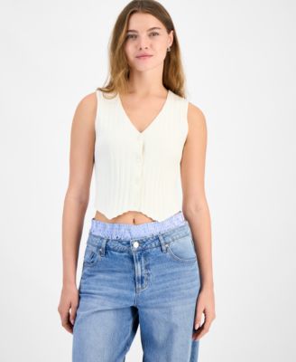 And Now This - Women's Rib-Knit Sweater Vest