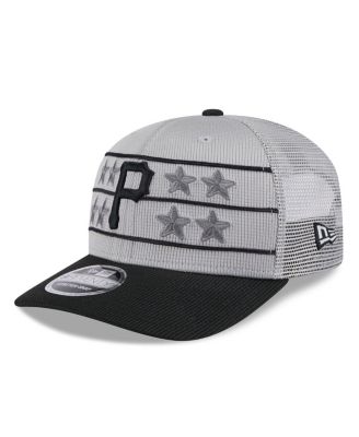 New Era - Men's Gray/Black Pittsburgh Pirates 2025 Batting Practice 9SEVENTY Stretch-Snap Trucker Hat
