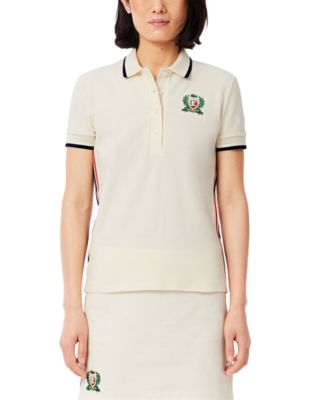 LACOSTE USA - Women's Slim-Fit Embroidered-Badge Polo Shirt