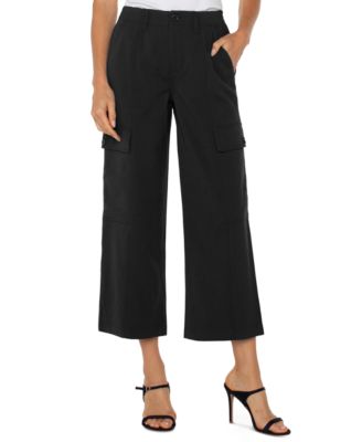 Liverpool Los Angeles - Petite High-Rise Cropped Wide-Leg Pants