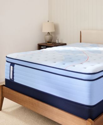 Sealy - Posturepedic Kersall 15" Medium Euro Pillowtop Mattress Set - Queen Split