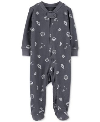 Carter's - Baby Boys Cotton Space Thermal Sleep & Play Pajamas