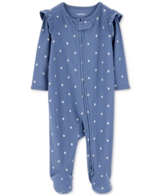 Carter's - Baby Girl Mini Floral Ribbed Sleep & Play Pajamas