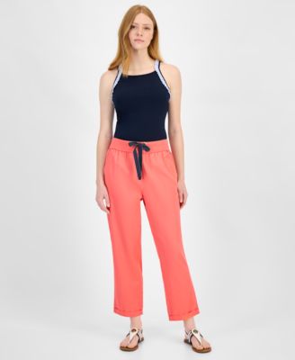 Tommy Hilfiger - Women's Cropped Pull-On Utility Pants