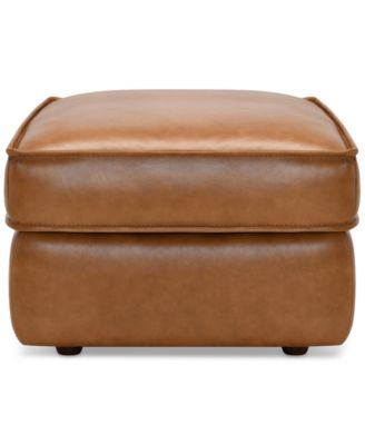 Furniture - Glympton 26" Leather Ottoman