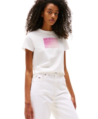 Tommy Jeans - Women's Cotton Gradient Flag Graphic T-Shirt