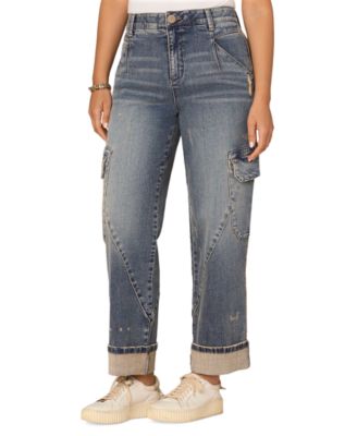 Democracy - Women's "Ab"solution Skyrise Straight-Leg Utility Jeans