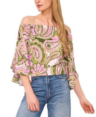Vince Camuto - Women's Printed Off-The-Shoulder Top