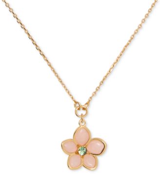 kate spade new york - Gold-Tone Pastel Petals Pendant Necklace, 16" + 3" extender