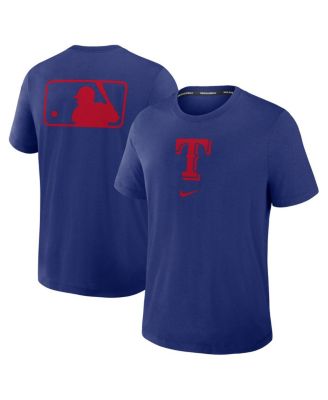 Nike - Men's Royal Texas Rangers Authentic Collection Early Work Tri-Blend Performance T-Shirt