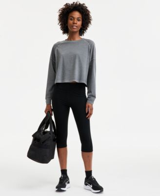 ID Ideology - Women's Soft Flex Solid-Color Cropped Leggings