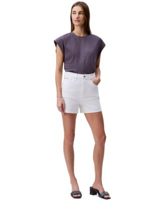 Calvin Klein Jeans - Women's High-Rise Midi Denim Shorts