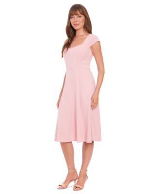 London Times - Women's Sweetheart-Neck Cap-Sleeve Dress