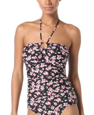 Michael Kors - Women's Floral-Print Bandeau Tankini Top
