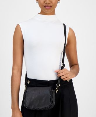 Bolsa Nova Handbags - Naples Small Leather Saddle Bag