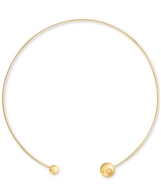 Calvin Klein - Gold-Tone Stainless Steel Sculptural Bubbles Sculptural Collar Necklace, 15-1/5"