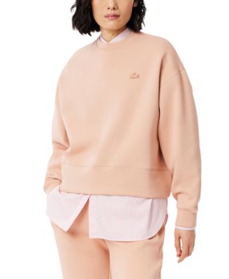 LACOSTE USA - Women's Crewneck Logo Long-Sleeve Sweatshirt