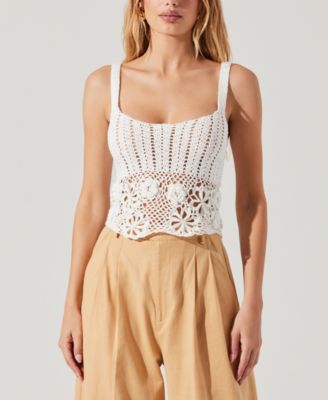 ASTR the Label - Women's Everly Cotton Cropped Sweater Top