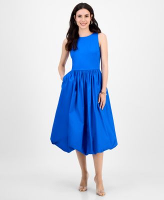 I.N.C. International Concepts - Petite Bubble-Hem Midi Dress, Exclusively at Macy's