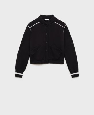 MANGO - Women's Knitted Bomber Jacket
