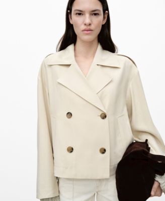 MANGO - Women's Double-Breasted Lapels Jacket