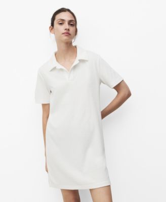 MANGO - Women's Terry Cotton Nightgown Dress