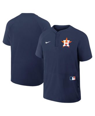 Nike - Men's Navy Houston Astros Authentic Collection Raglan Short Sleeve Windshirt