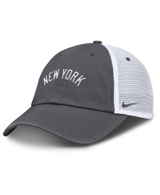 Nike - Men's Gray New York Yankees Wordmark Club Adjustable Trucker Hat