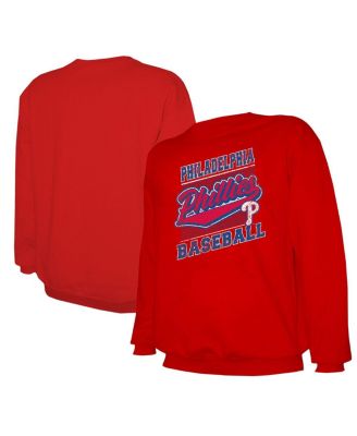 Stitches - Men's Red Philadelphia Phillies Lightweight Crew Sweatshirt