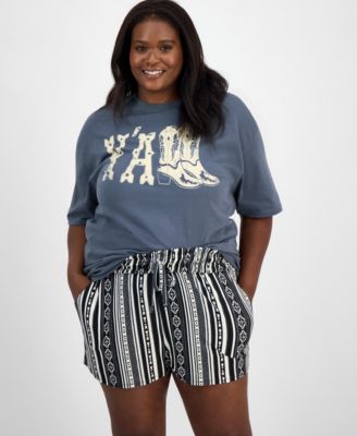 Rebellious One - Trendy Plus Cotton Y'all Boyfriend Crewneck Tee