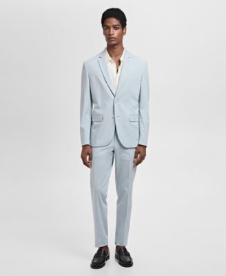 MANGO - Men's Stretch Fabric Super Slim-Fit Suit Trousers