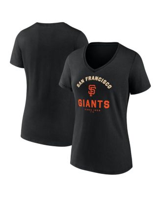 Logo Athletic - Women's Black San Francisco Giants Unrivaled V-Neck T-Shirt
