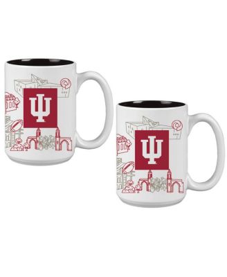 Indigo Falls - Indiana Hoosiers 15oz. Campus Line Art Coffee Mug Two-Pack
