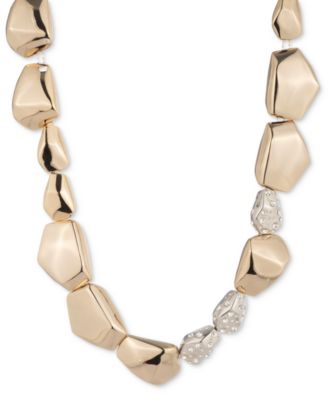 Givenchy - Two-Tone Pav&eacute; Nugget Statement Necklace, 16" + 3" extender