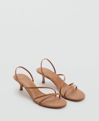 MANGO - Women's Animal Print Strap Heel Sandals