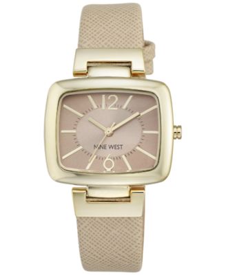 Nine West - Women's Natural Leather Strap Watch 36mm NW/1856NTNT