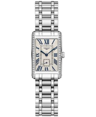 Longines - Women's Swiss DolceVita Diamond (3/8 ct. t.w.) Stainless Steel Bracelet Watch 21x32mm L52550716