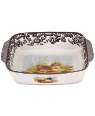 Spode - Woodland Bird Rectangular Handled Dish