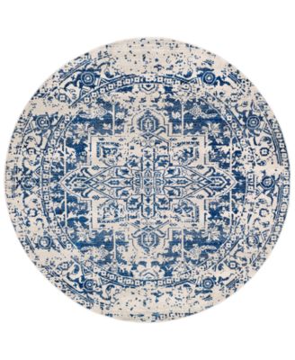 Livabliss - Harput HAP-1021 Dark Blue 5'3" Round Area Rug