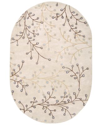 Livabliss - Athena ATH-5008 Taupe 6' x 9' Oval Area Rug