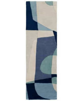 Livabliss - Forum FM-7195 Teal 3' x 12' Runner Area Rug
