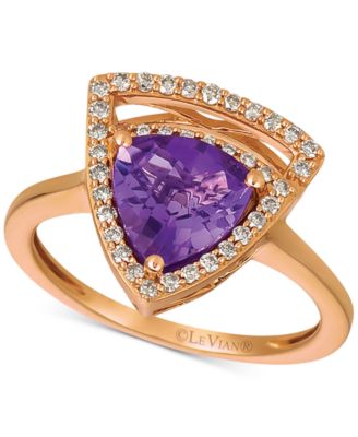 Le Vian - Grape Amethyst (1-5/8 ct. t.w.) & Vanilla Diamond (1/4 ct. t.w.) Statement Ring in 14k Rose Gold