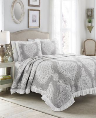 Lush Décor - Lucianna Ruffle Edge Cotton 3Pc King Bedspread Set