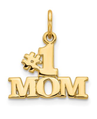 Macy's - Number 1 Mom Charm in 14k Yellow Gold